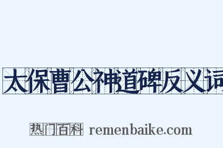 太保曹公神道碑反义词是什么意思的图片